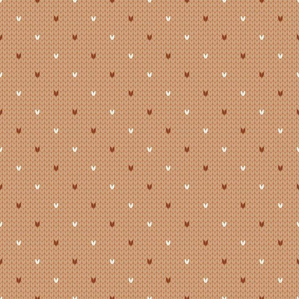 Winter knitted seamless pattern with dots. Norwegian style sweater. Wool texture, illustration. Traditional holiday background. vector