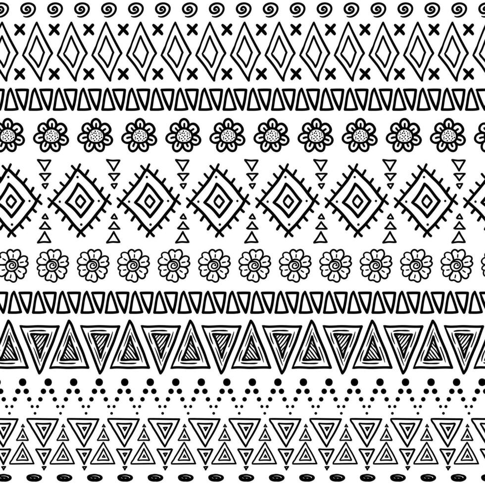 Aztec striped background. Tribal seamless pattern, illustration. vector