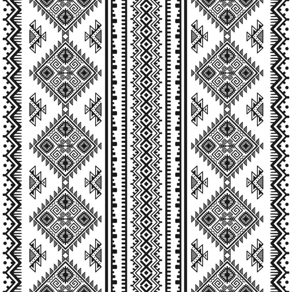 Ethnic seamless monochrome pattern. vector