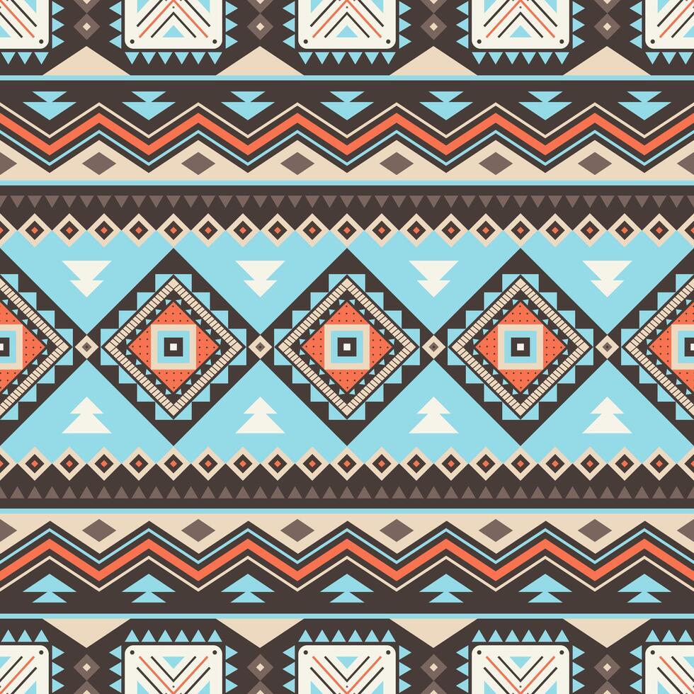 Tribal striped seamless pattern. Aztec geometric background, can be used in textile design, web design for making of clothes, accessories, decorative paper vector