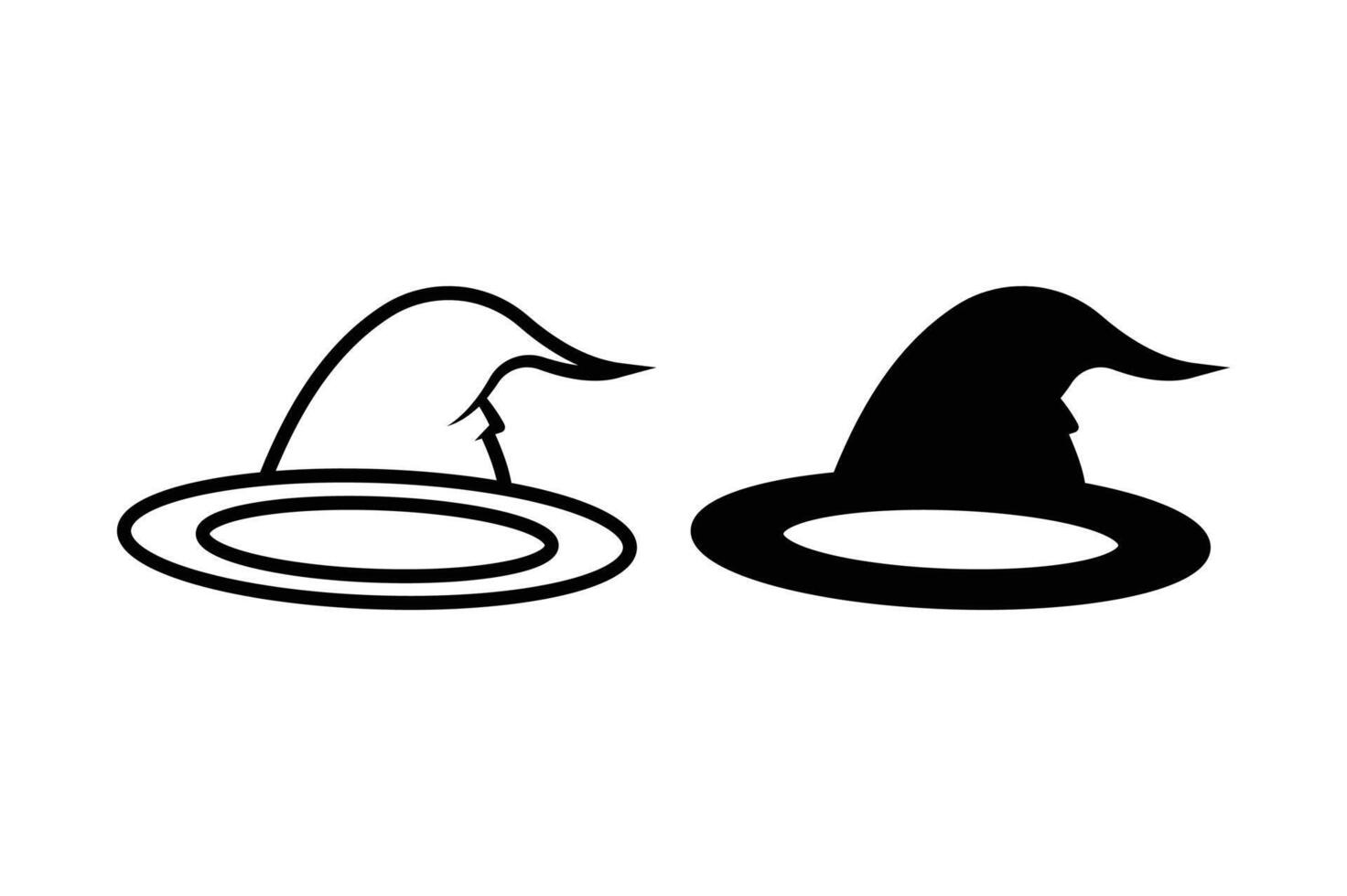 Halloween Witch Hat silhouette art vector