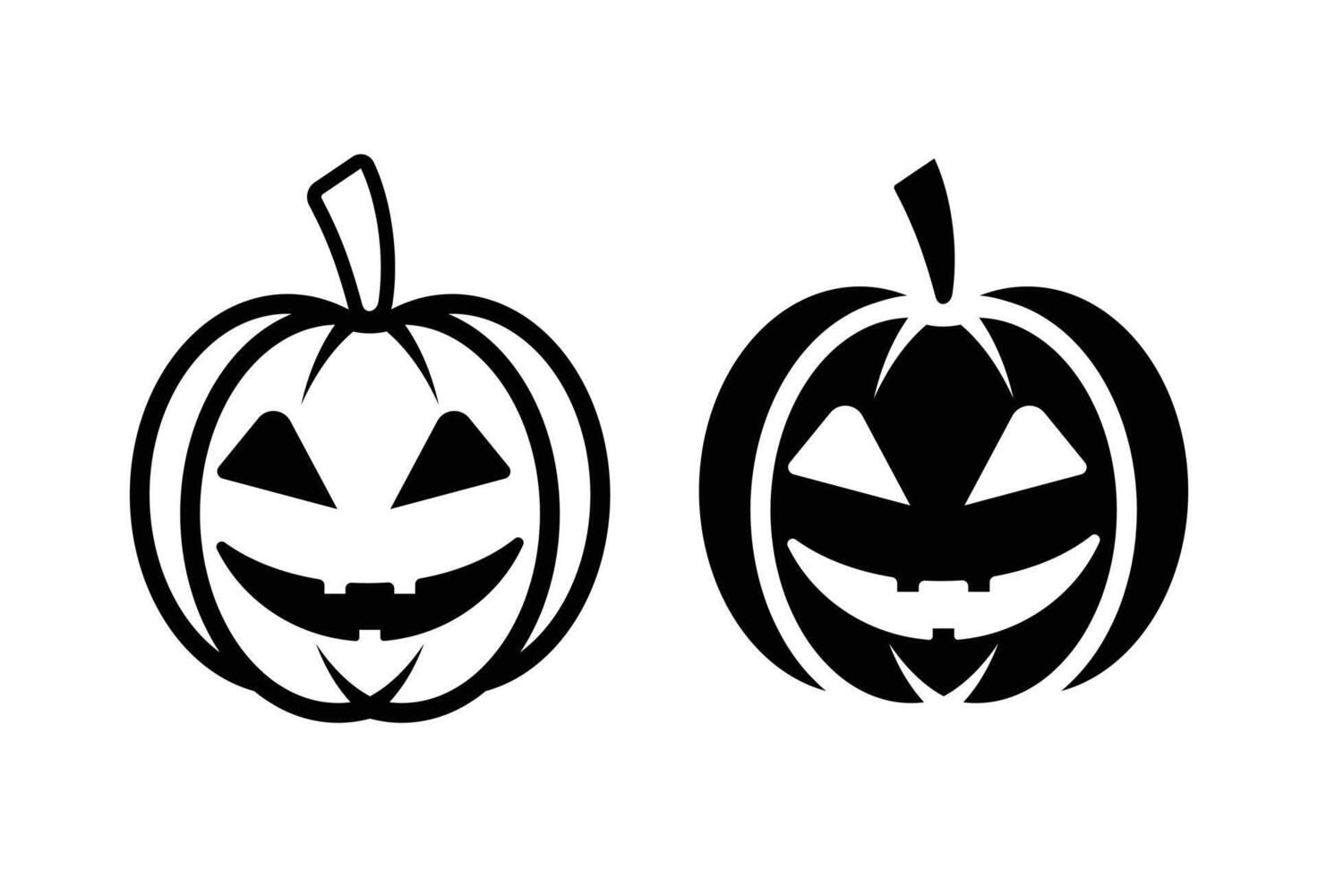 Pumpkin silhouette icon vector