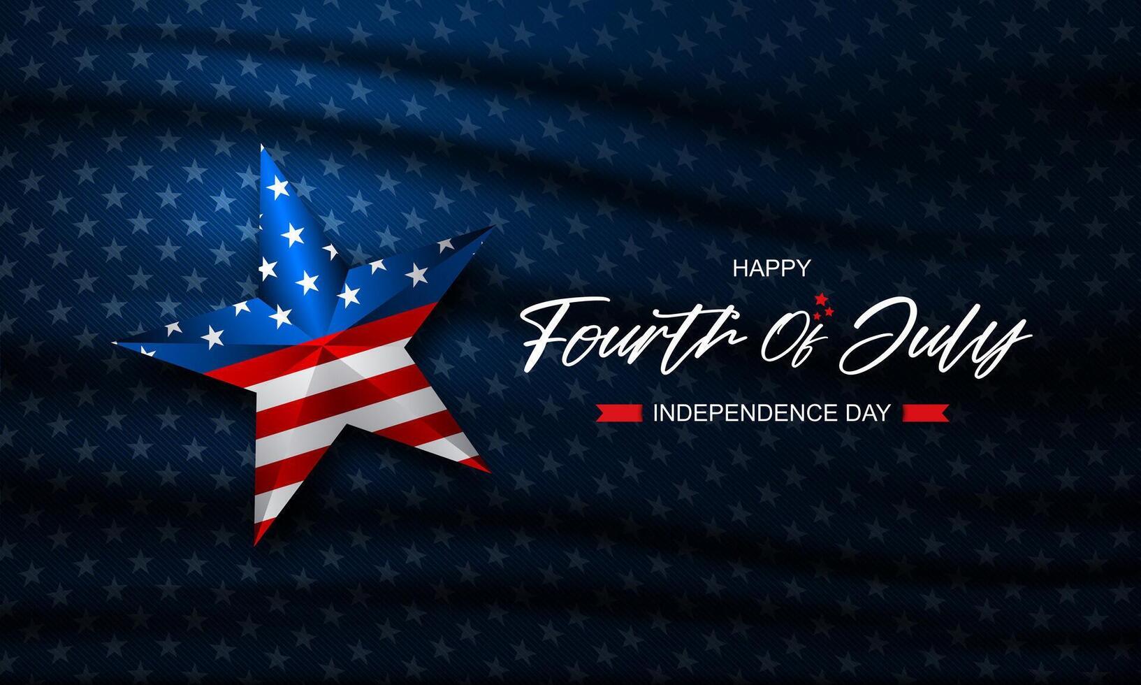 Happy Independence day Fourth of July USA Background Design illustration vector