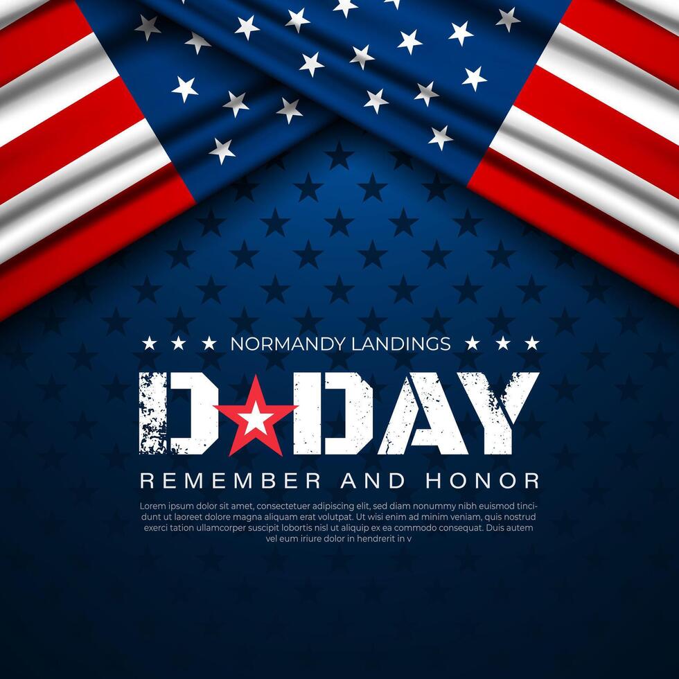 D Day Normandy Landings June 06 Design illustration vector