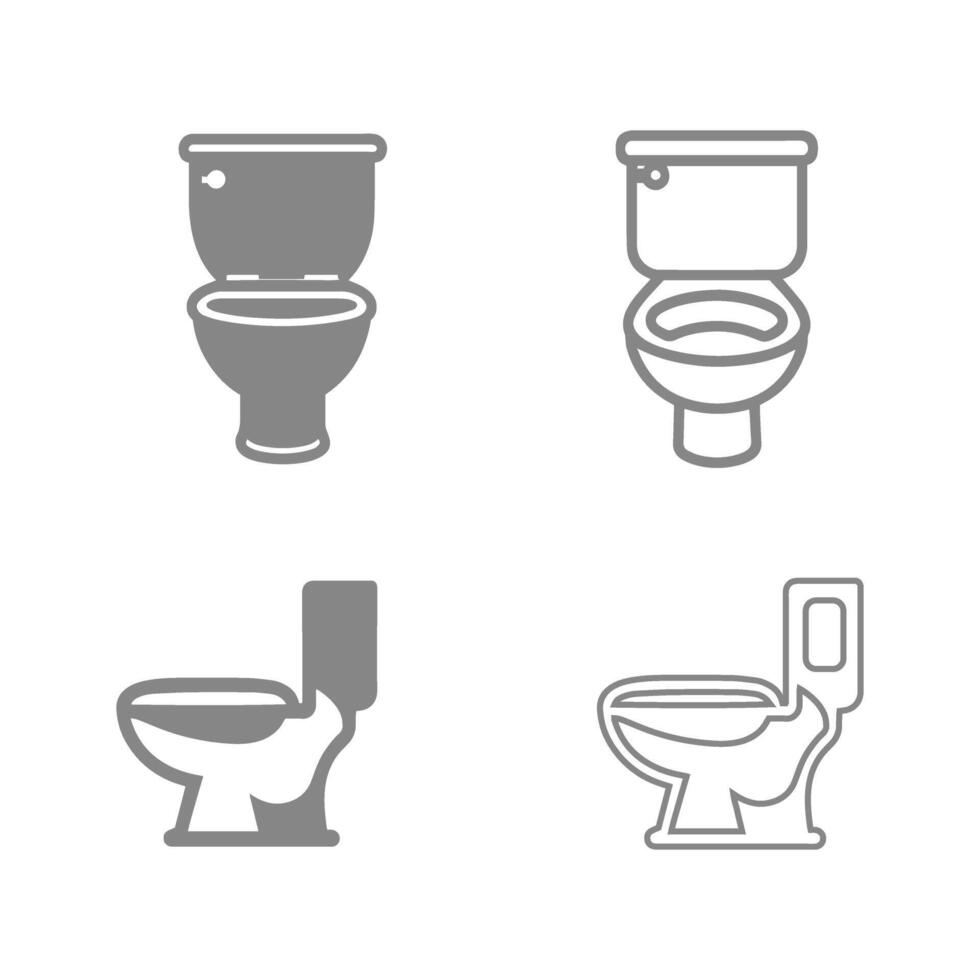 Collection of vintage Toilet Icons Set vector