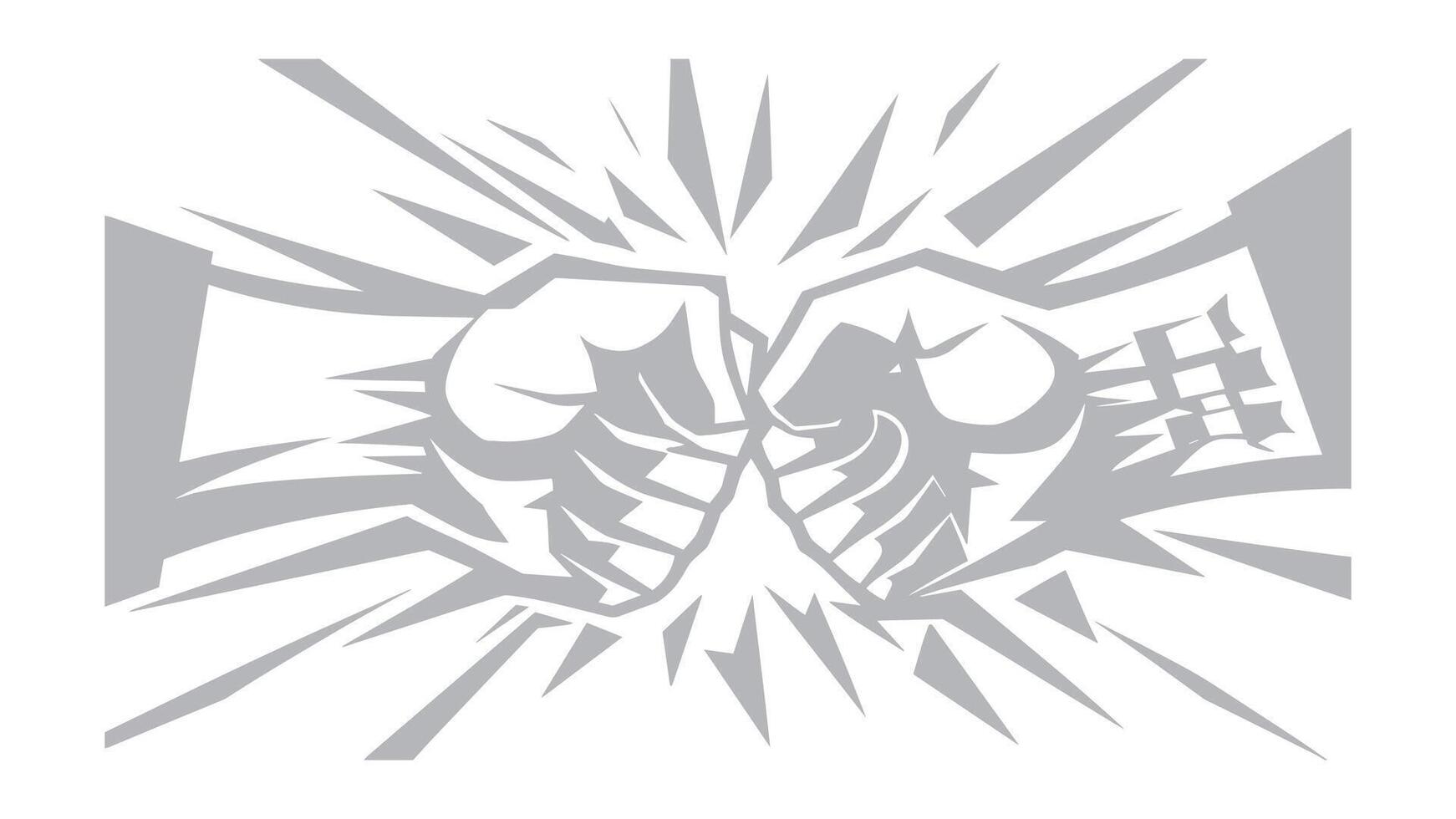Fist Bump Icon for Teamwork, Agreement, and Competition Concepts Illustration vector