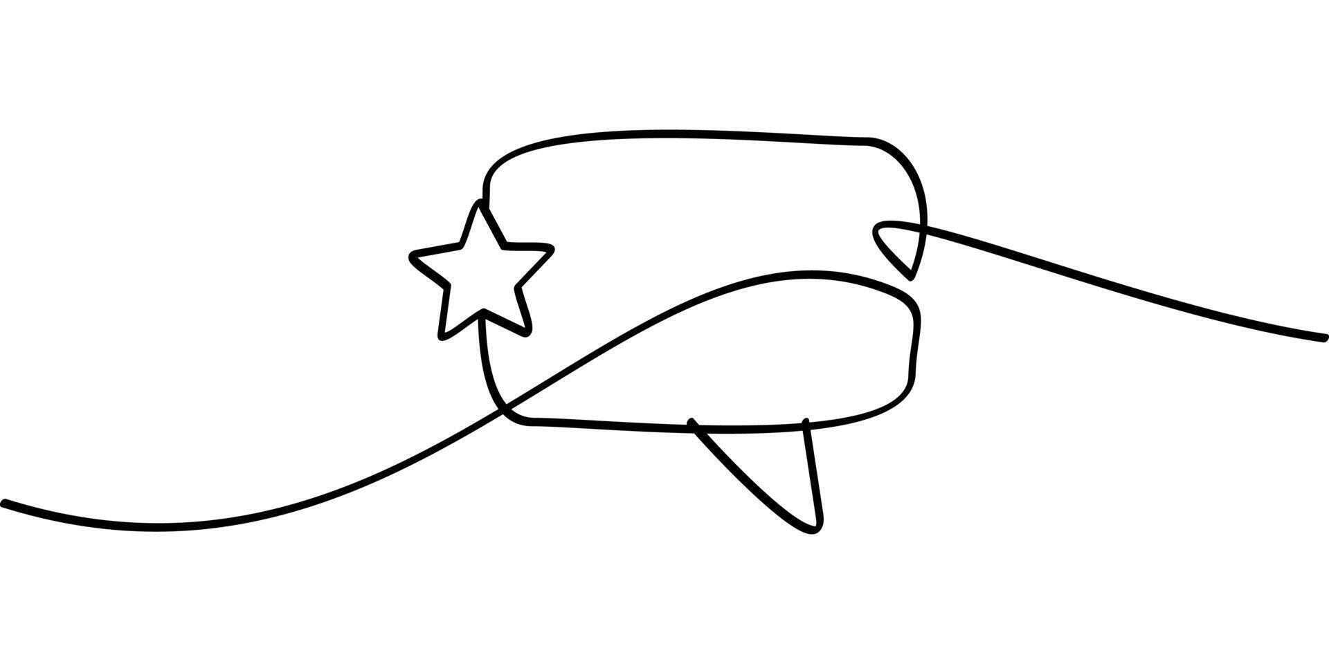 continuous line drawing review symbol. abstract line art illustration vector