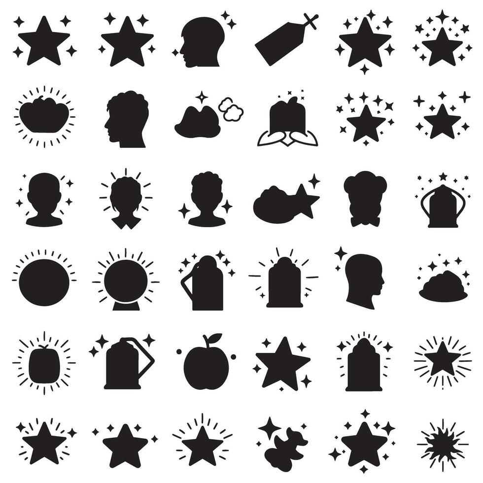 Speed stroke sparkle silhouette comic style line bundle for visual effect art, posters, and stickers vector