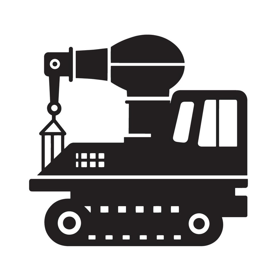 Machinery tools and industrial icon silhouette bundle with gears, factory, and construction elements vector