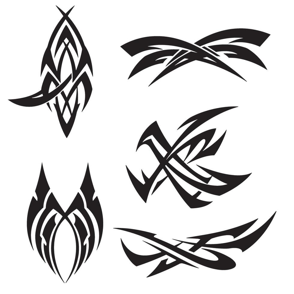 Motion graphic line bundle with dynamic abstract energy strokes and silhouette speed movement design vector