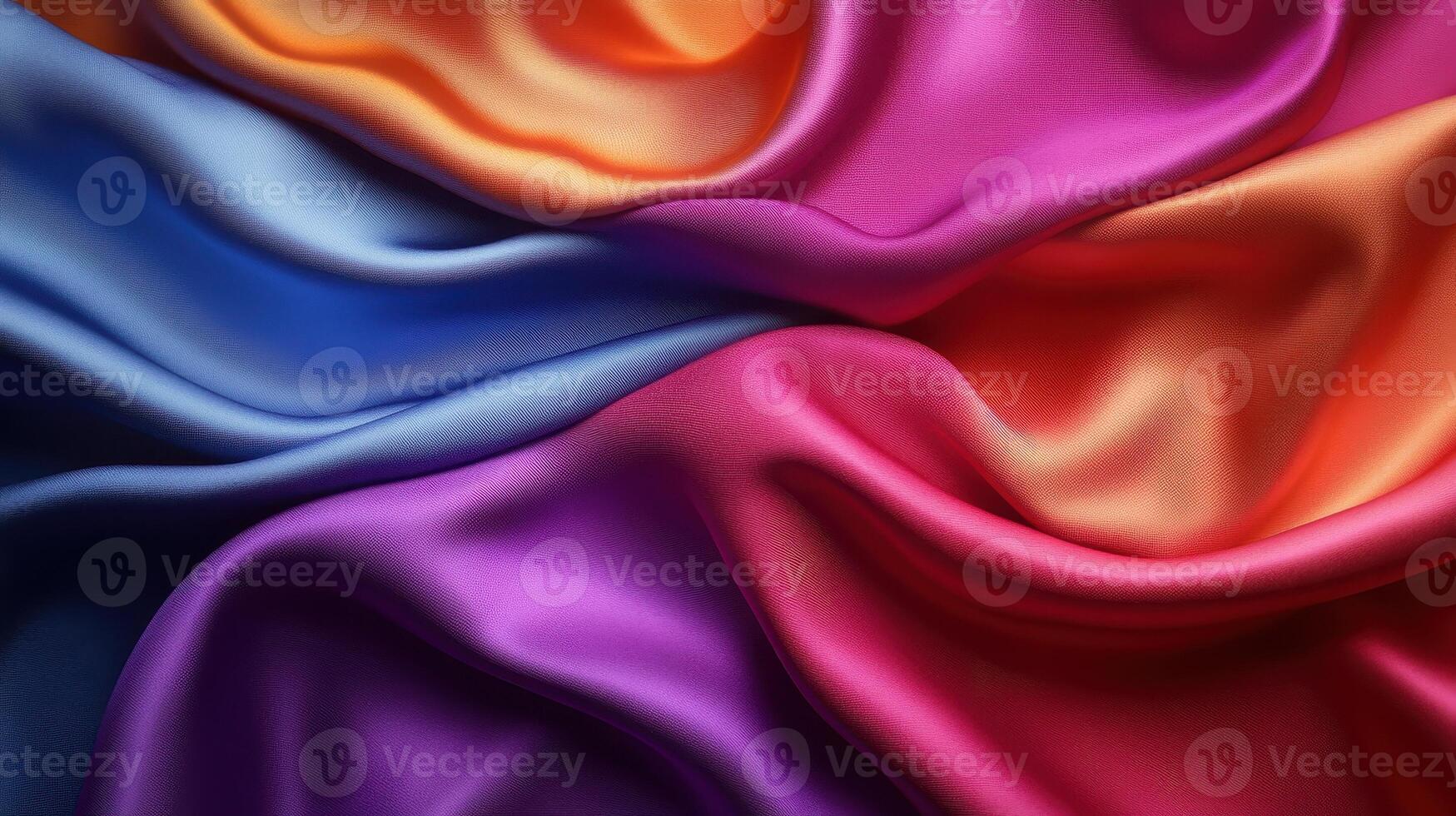 Colorful silk fabric folds, abstract texture background photo