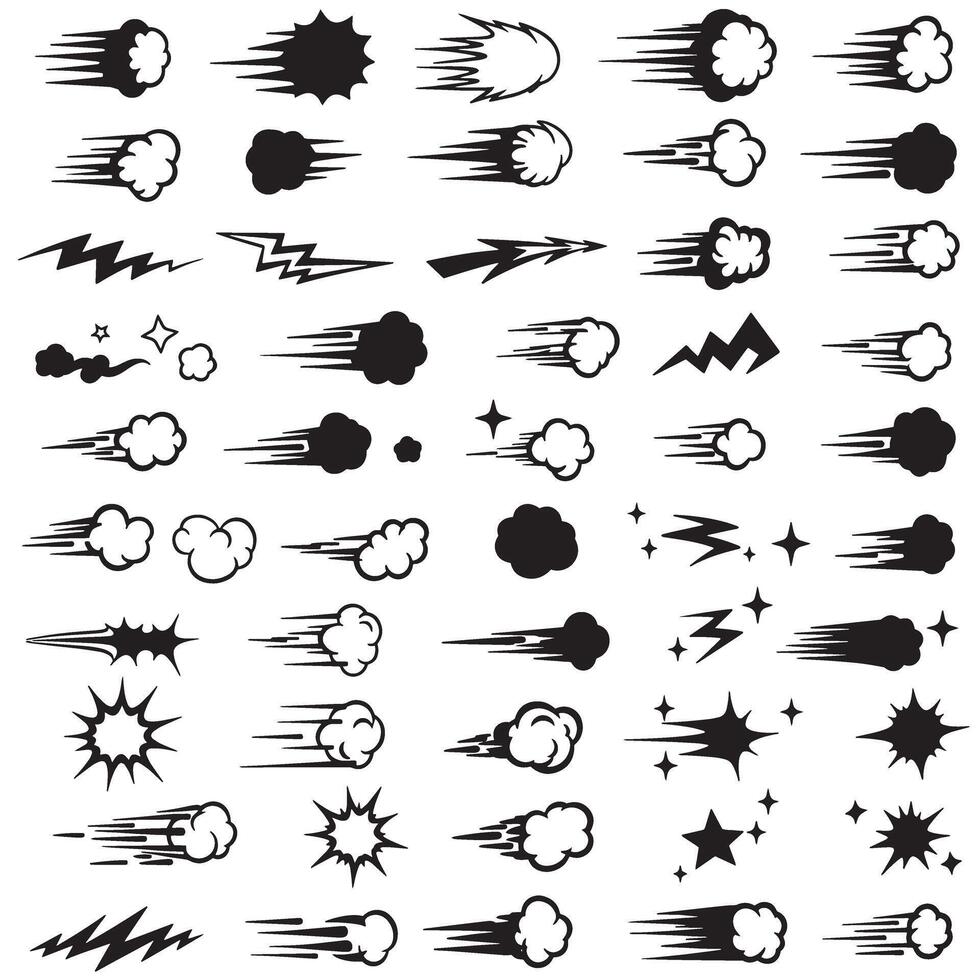 Doodle burst star and sparkle silhouette line icon collection for design composition and art posters vector