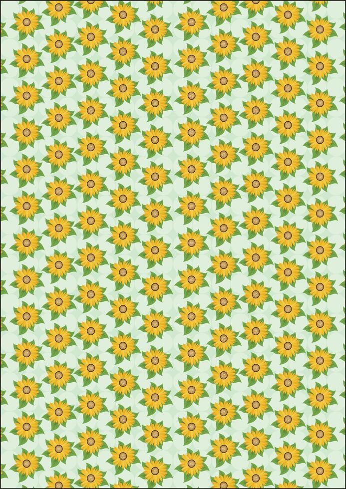Summer fabric pattern flower blooms texture vector