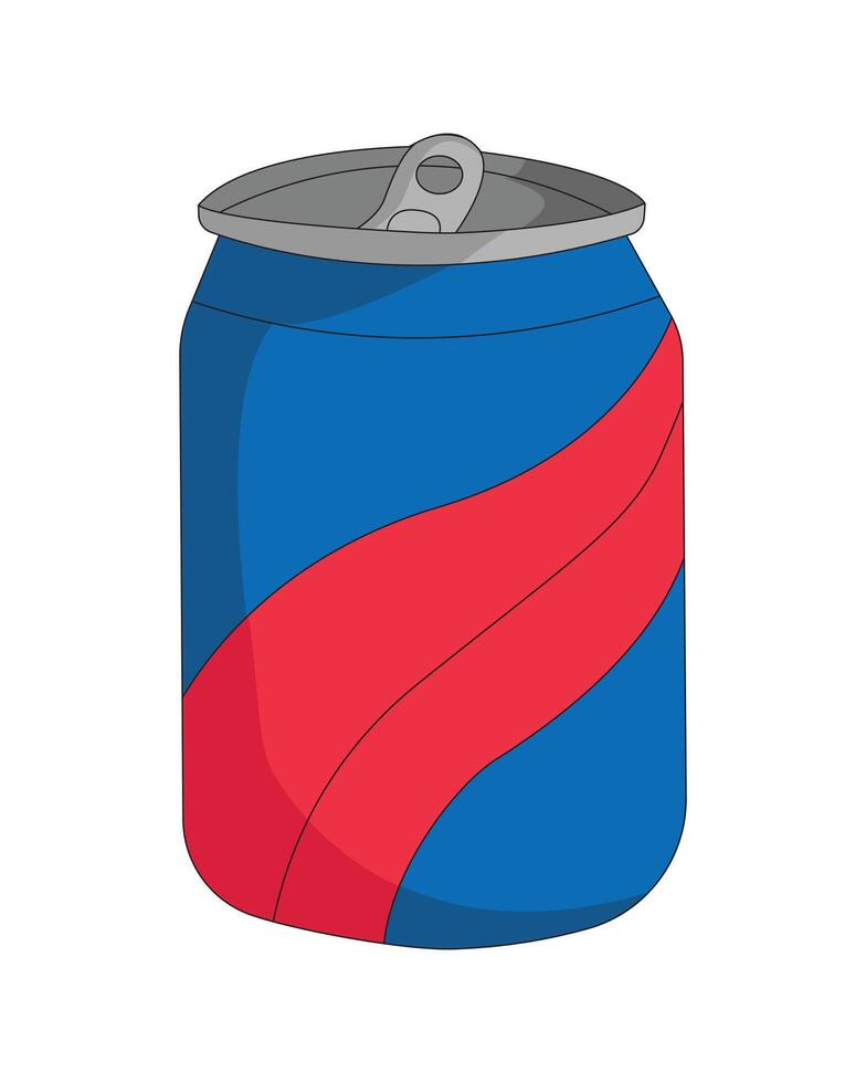 Soft Drink Can Cartoon Food vector