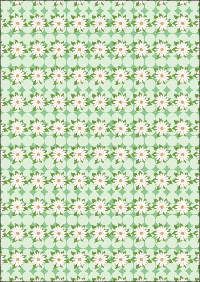 Summer fabric pattern flower blooms vector