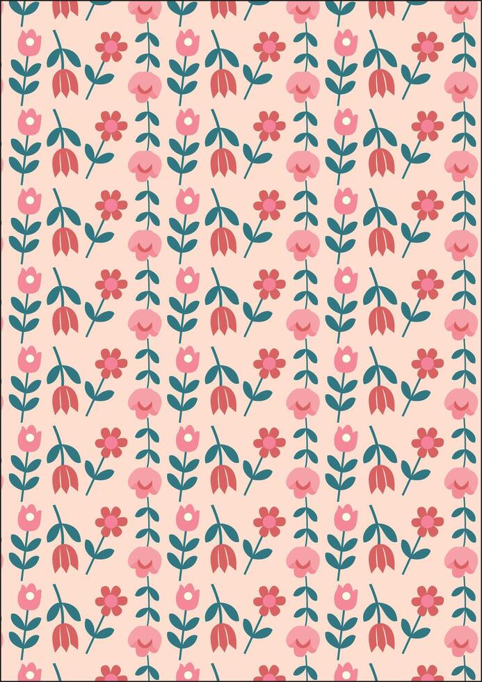 Flower Fabric Floral Wrapping Paper vector