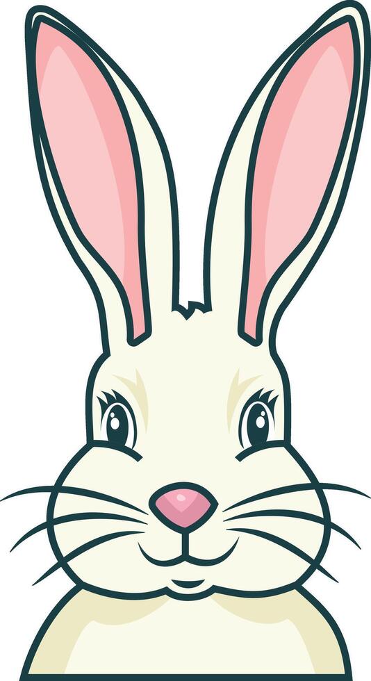 White Rabbit Head Vintage Logo Art vector