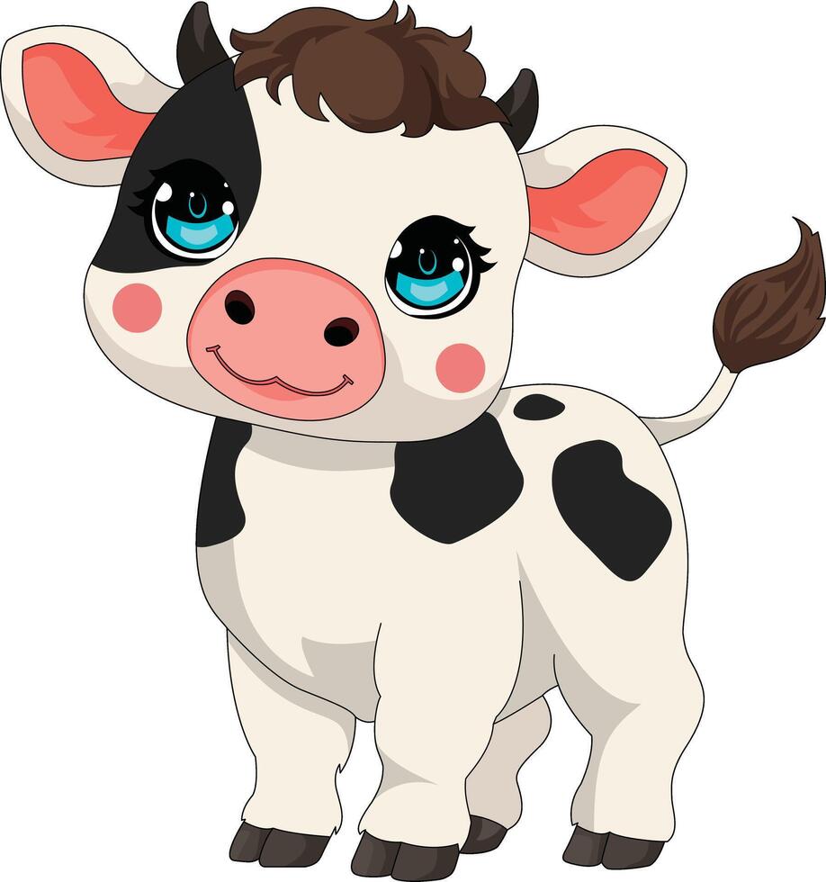 Baby Cow Cartoon Animal Mascot vector