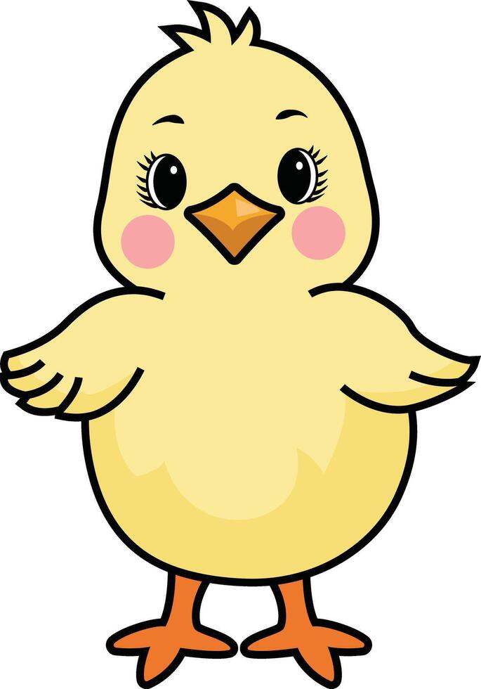Cute Chicken Cartoon Doodle vector