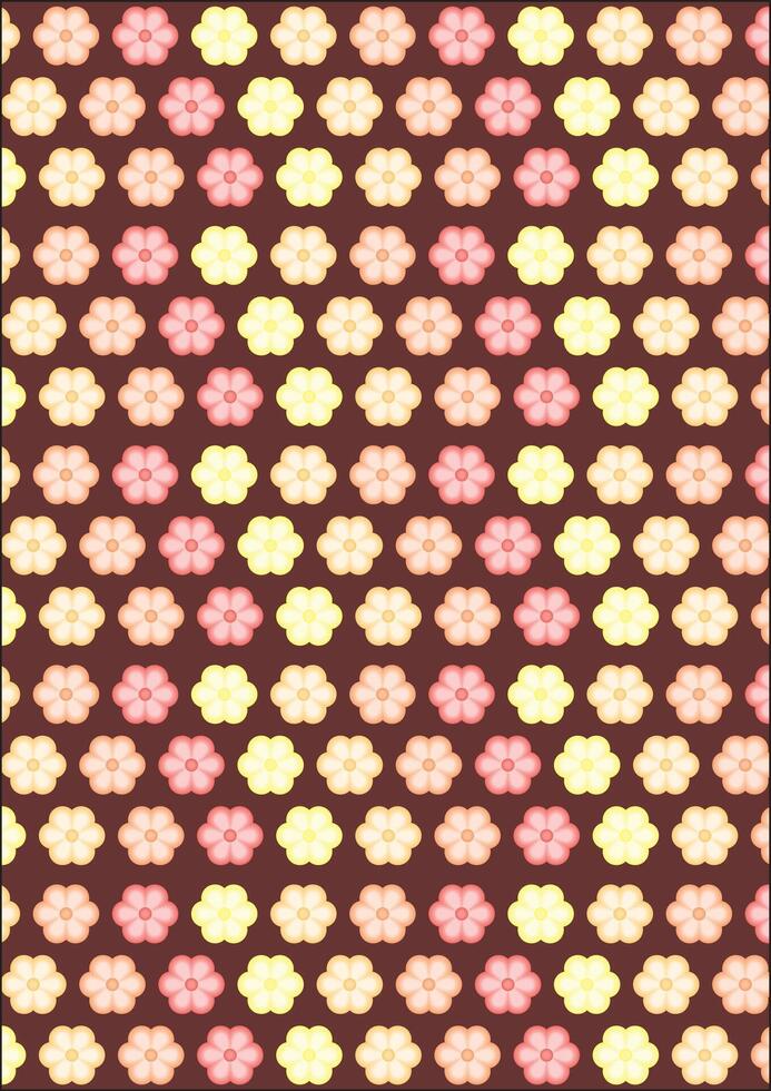 Floral Flower Fabric Pattern Blooms Wrapping Paper vector