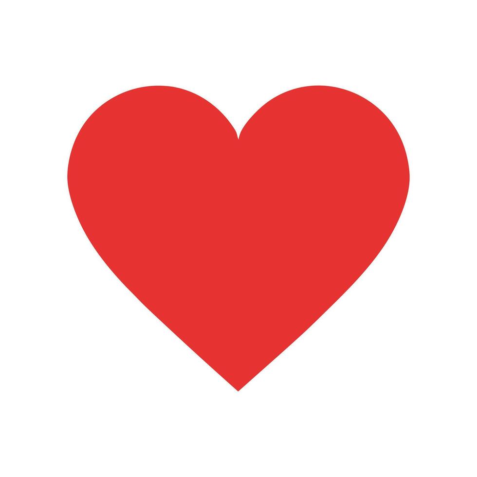 A Simple Red Heart Symbol of Love and Affection vector