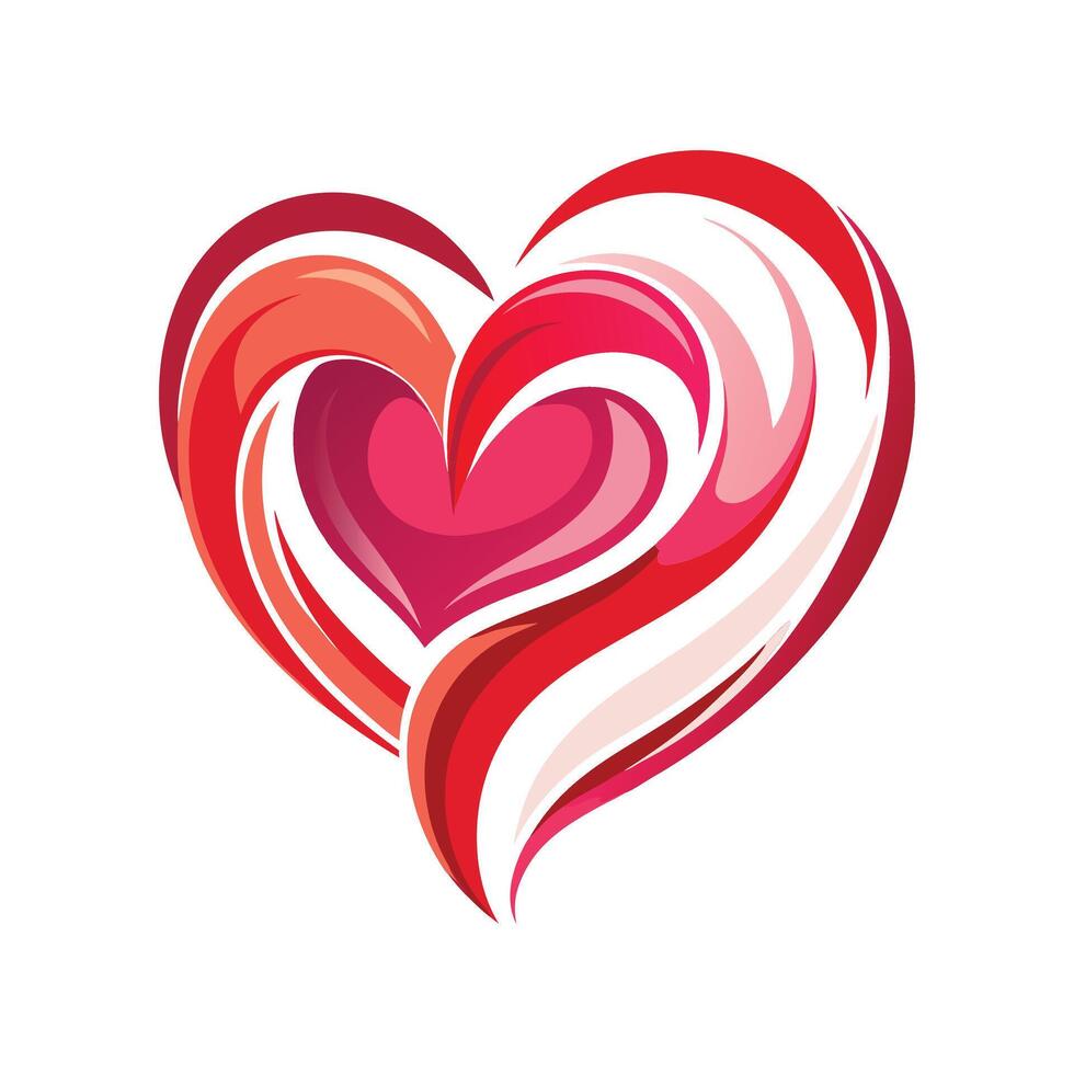 Stylized Heart Design for Valentine's Day and Romance vector