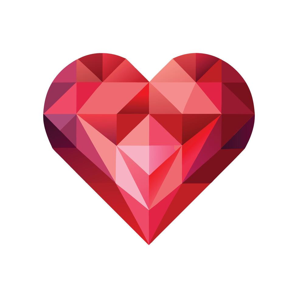 Geometric Heart Shape vector