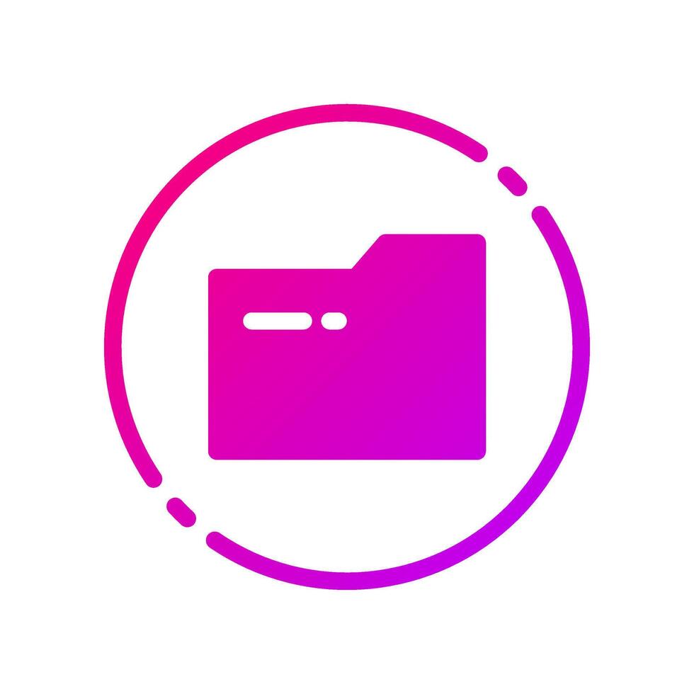Design Illustration graphic of Document Folder icon with gradient style. Suitable for UI, mobile design, web design, etc. vector