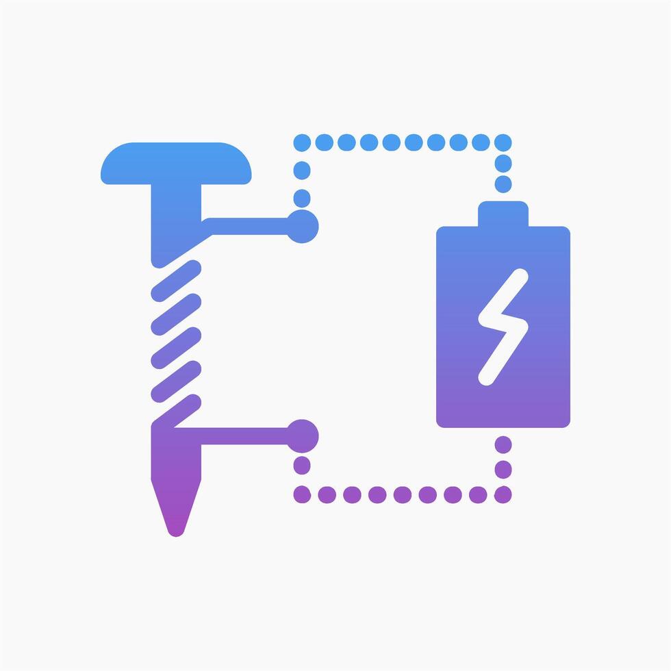Design Illustration graphic of electromagnet icon with gradient style. Suitable for UI, mobile design, web design, etc. vector