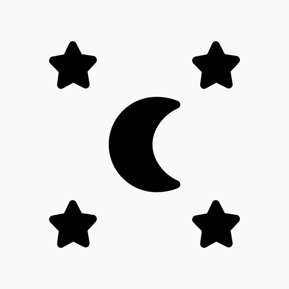 Design Illustration graphic of crescent moon and star icon with glyph style. Suitable for UI, mobile design, web design, etc. 65314746 Vector Art at Vecteezy for Free Printable Crescent Moon And Star Template