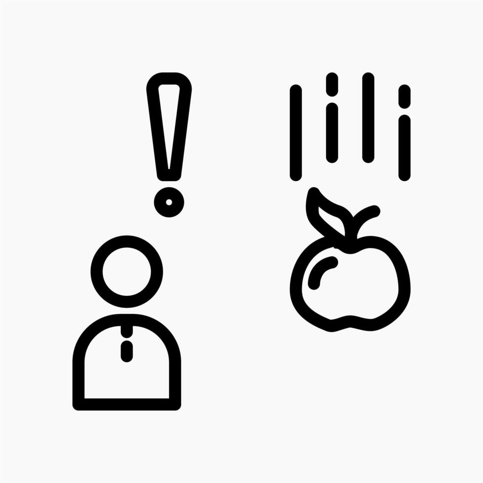 Design Illustration graphic of Gravitational force icon with line style. Suitable for UI, mobile design, web design, etc. vector