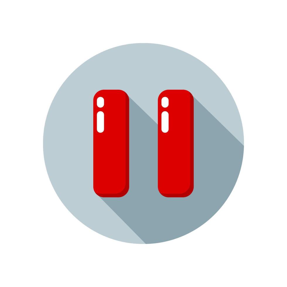 Design Illustration graphic of pause button icon with flat style. Suitable for UI, mobile design, web design, etc. vector