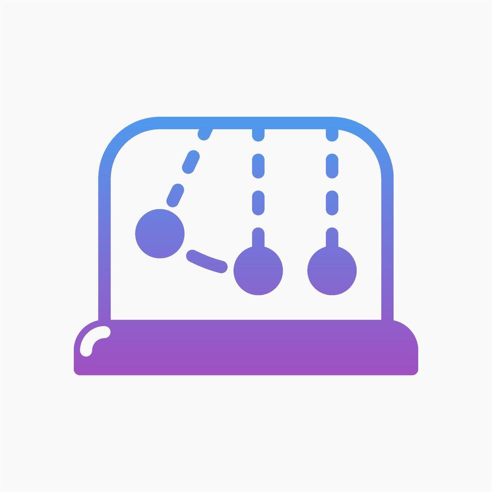 Design Illustration graphic of Newton Cradle icon with gradient style. Suitable for UI, mobile design, web design, etc. vector