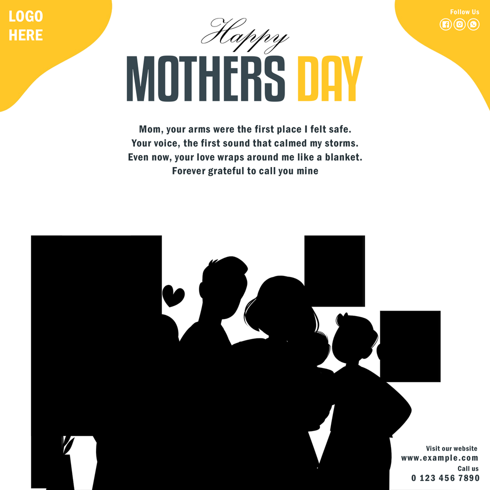 Happy Mother's Day Social Media Post in Square Format psd