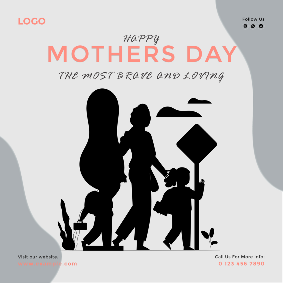 Happy Mother's Day Celebration Flyer in Square Size psd