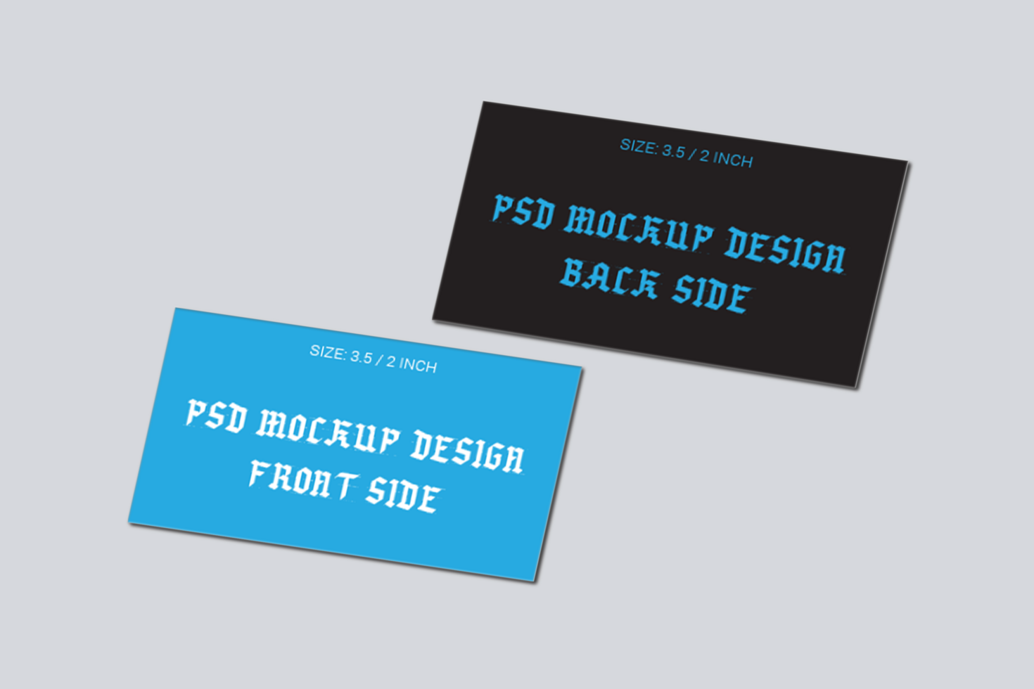 Double Side Business Card Flash Card Gift Card Visiting Card And Thank You Card Mockup File psd