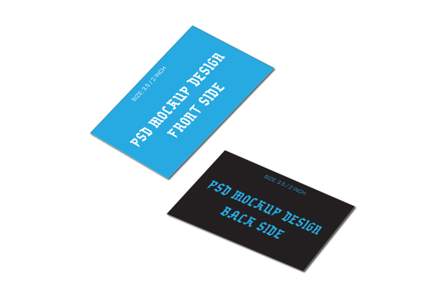 Double Side Business Card Flash Card Gift Card Visiting Card And Thank You Cards Mockup File psd