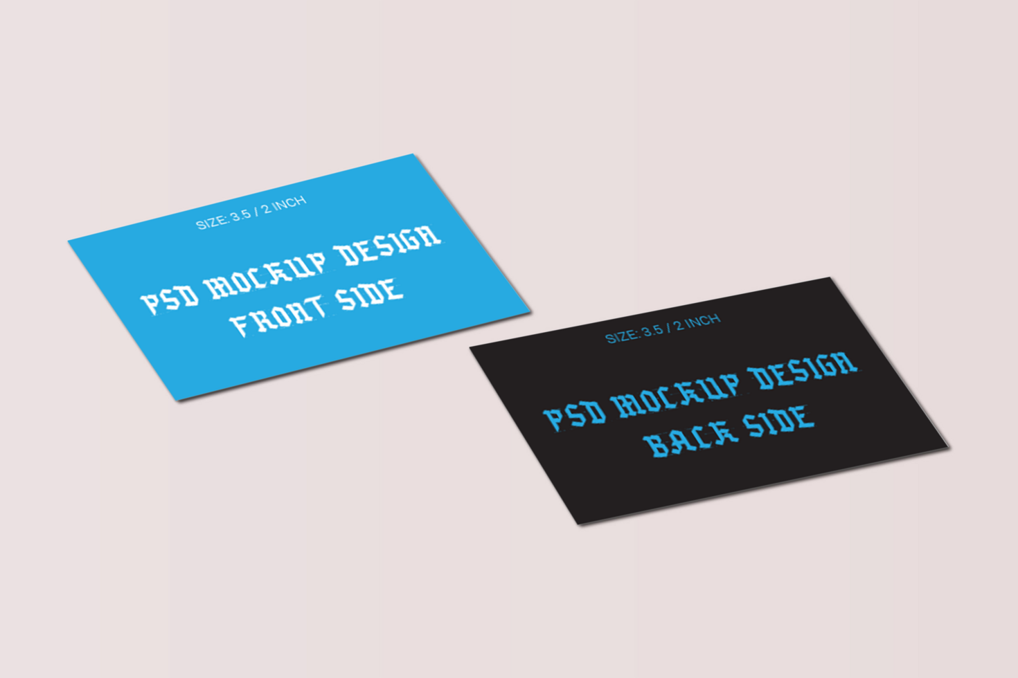 Very Good Double Sided Business Cards Flash Cards Gift Cards Visiting Card or Thank You Card Mockup File psd