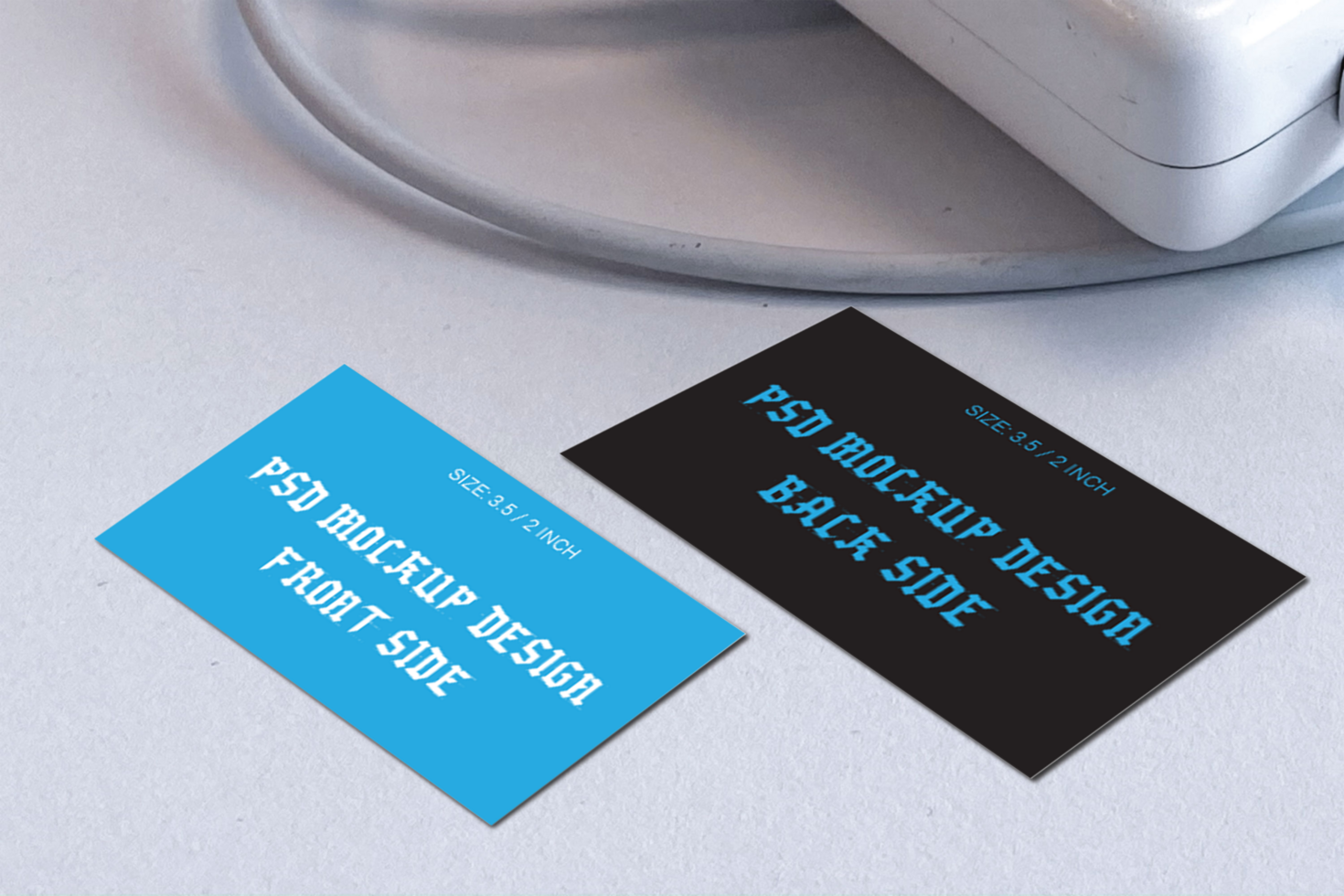 Double Sided Business Card Flash Card Gift Card Visiting Card And Thank You Card Mockup Files psd