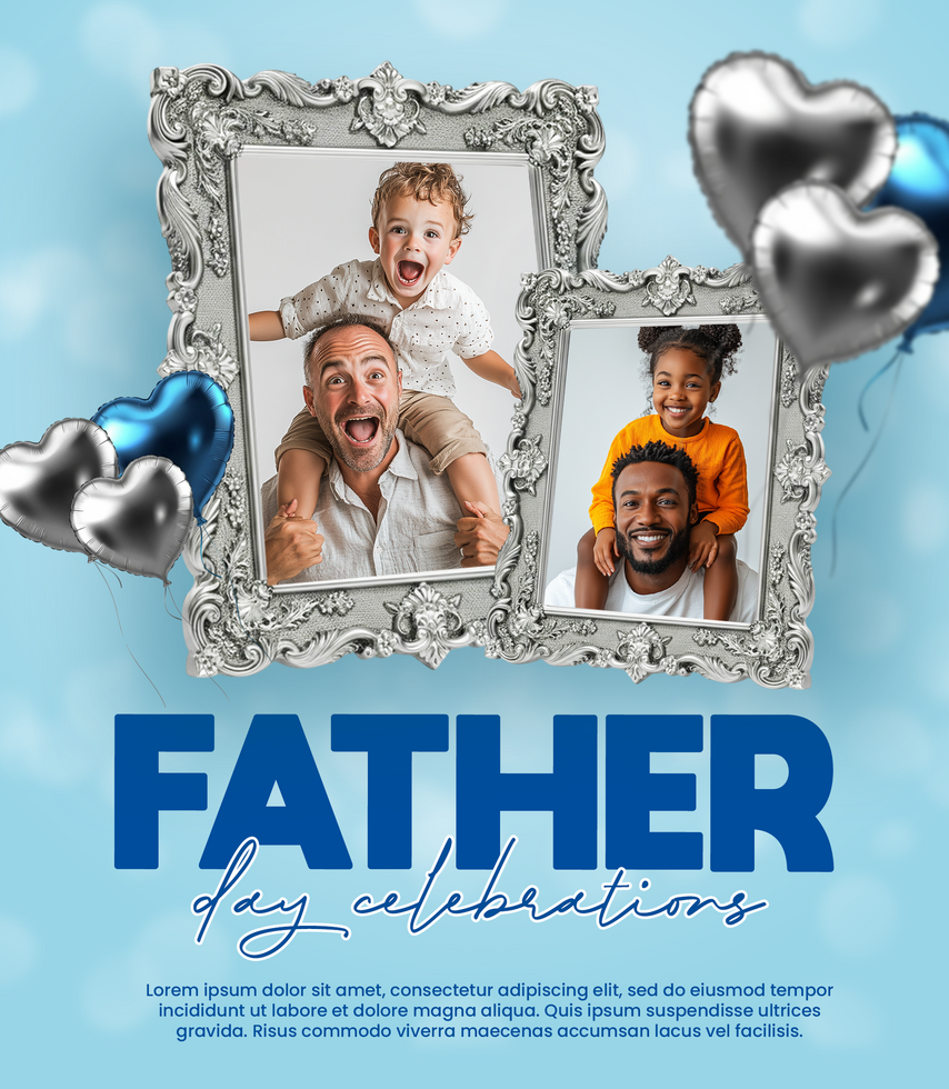 Father Day Social Media Greeting Poster Template With Father Day Celebration Background Fathers psd