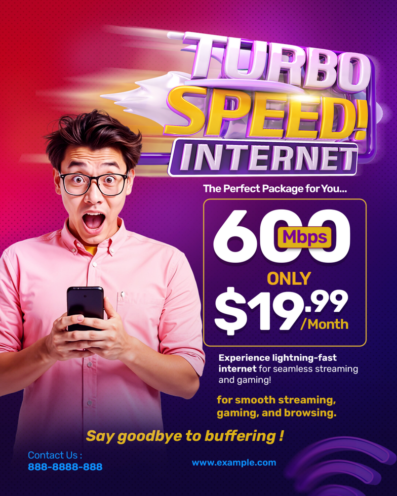 Turbo Speed Package Internet Promotion psd