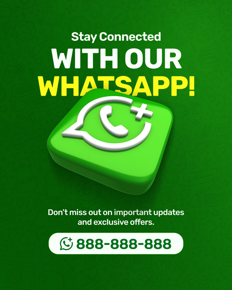 Stay Connected With Our Whataspp Social Media Post psd