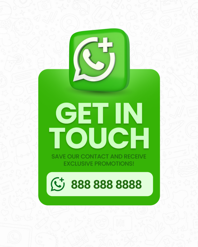 Get in Touch Save Our Contact and Receive Promo psd