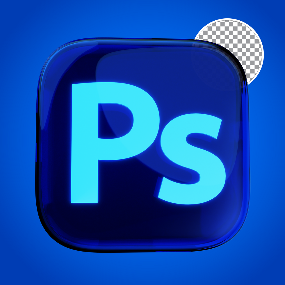 3d App icon Adobe Photoshop icon psd