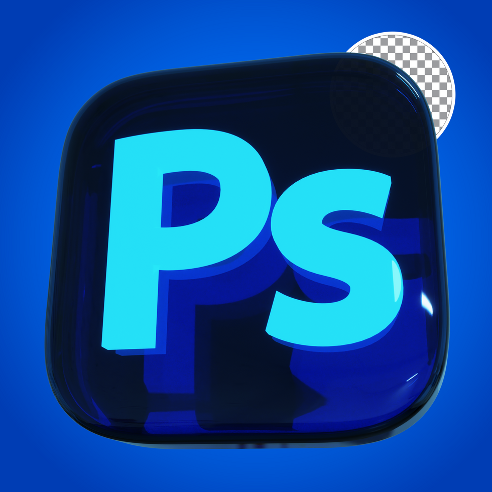 Glossy Adobe Photoshop icon psd