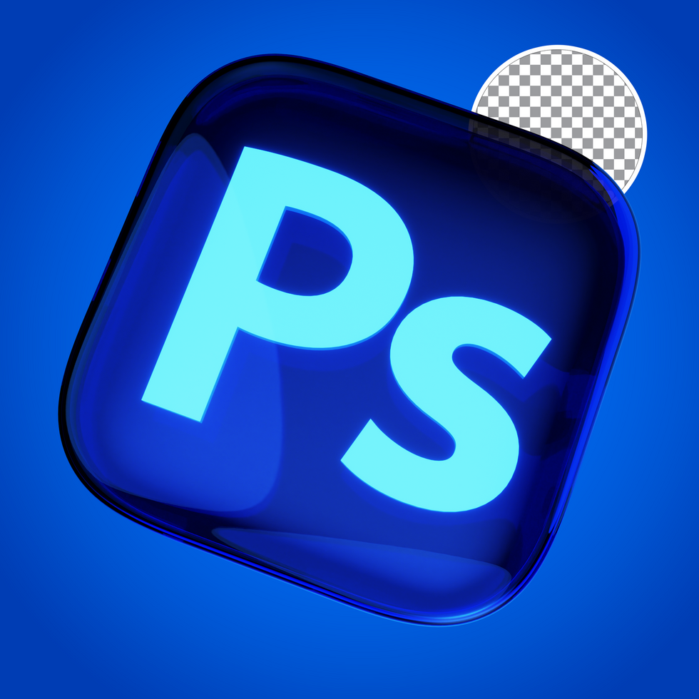 Transparent glass effect Adobe Photoshop icon psd