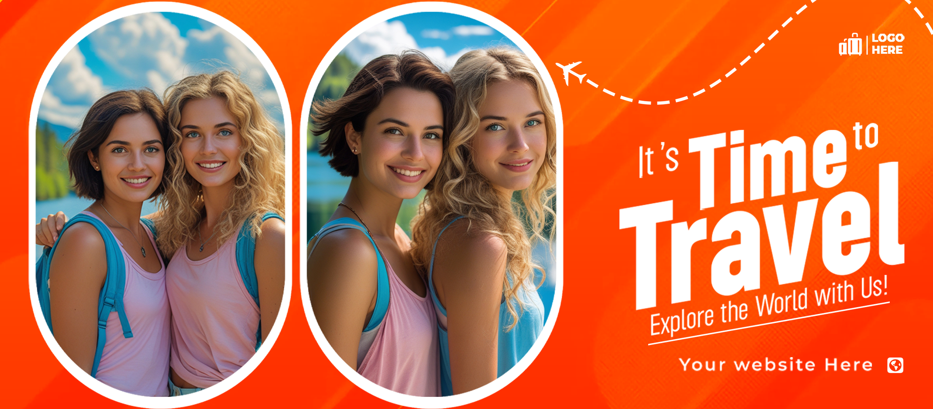 Travel and tourism Social Media Cover and Banner template Design psd
