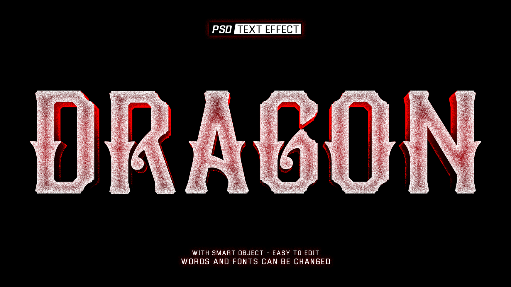 dragon 02 3d text effect psd