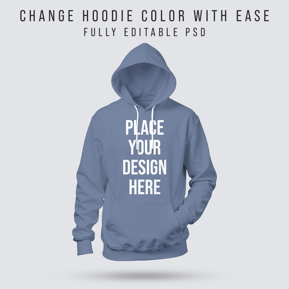 Hoodie Mockup Change Color with Ease Editable psd