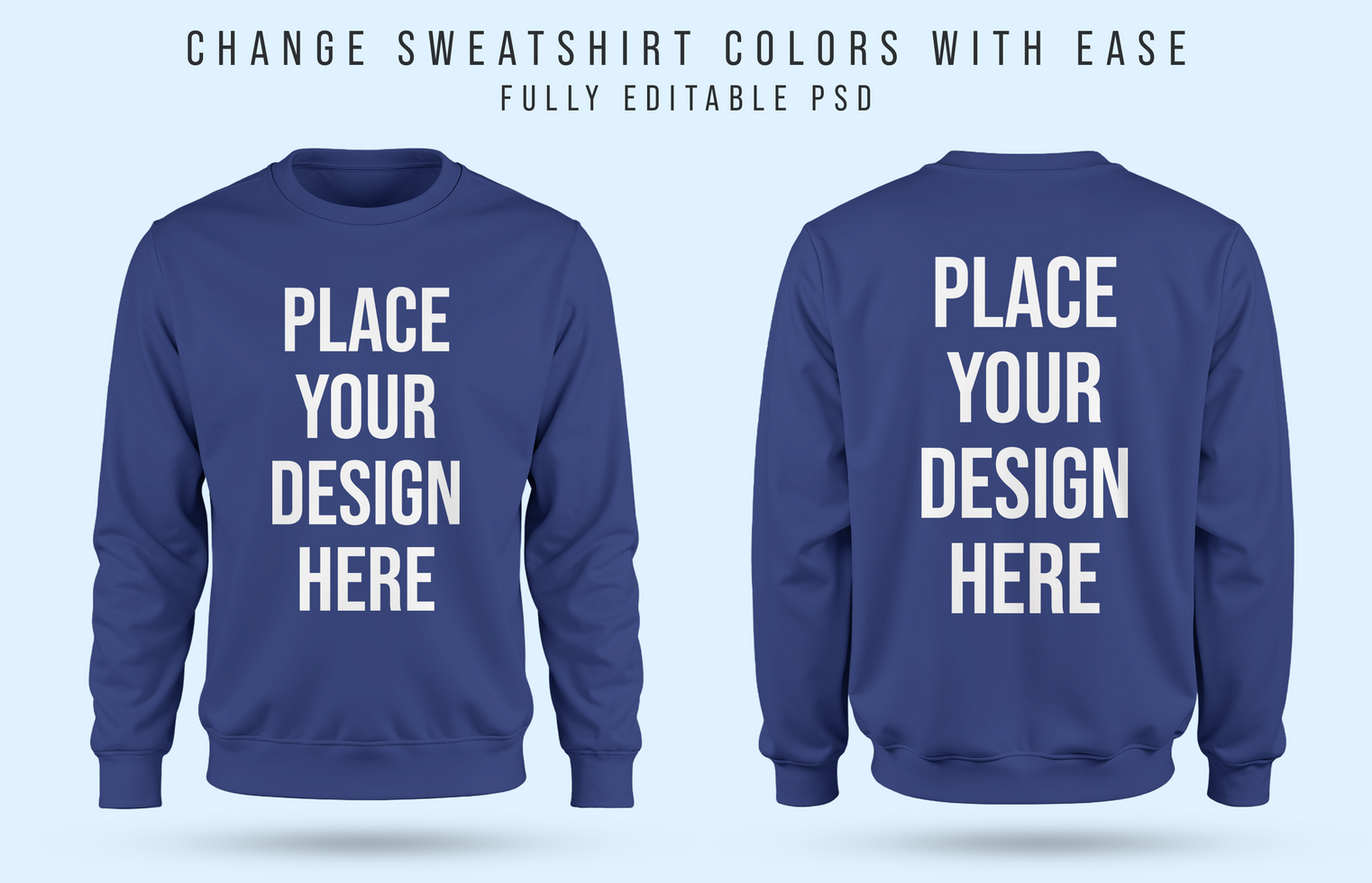 Sweatshirt Mockup Template for Clothing Design Presentation psd